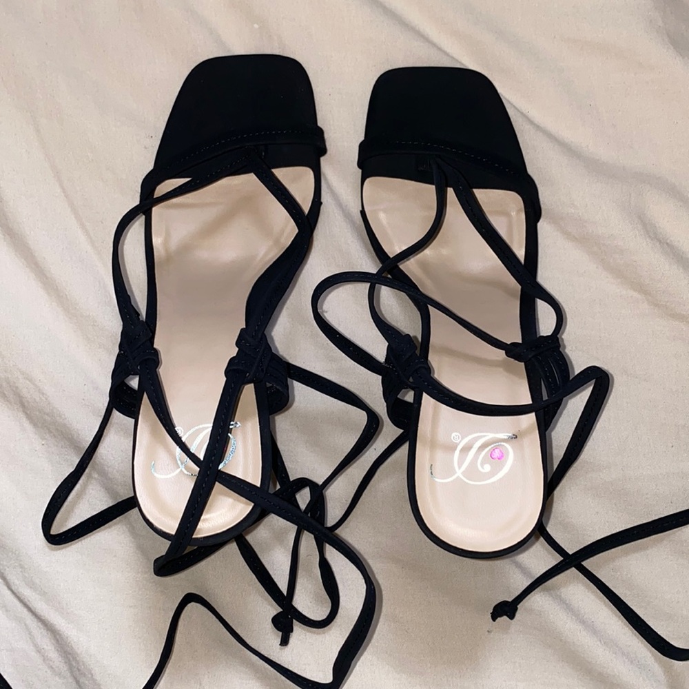 black high heels